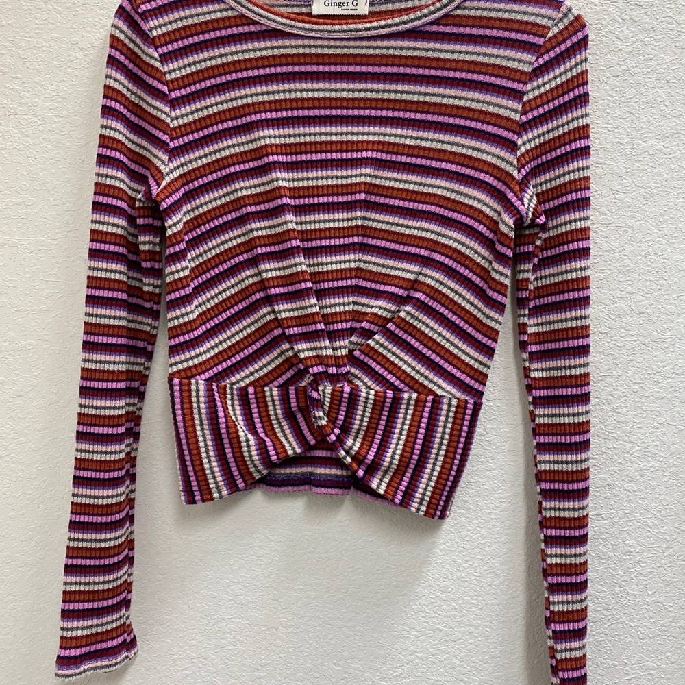 Purple Multi Stripes Top - Picture 2 of 3